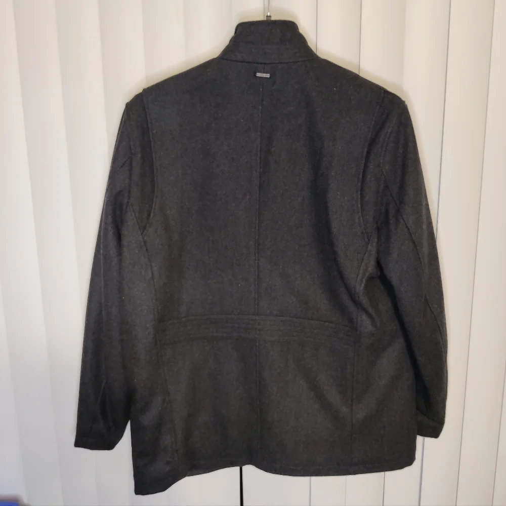 Michael Kors Black Pea Coat Size L - Picture 3 of 5